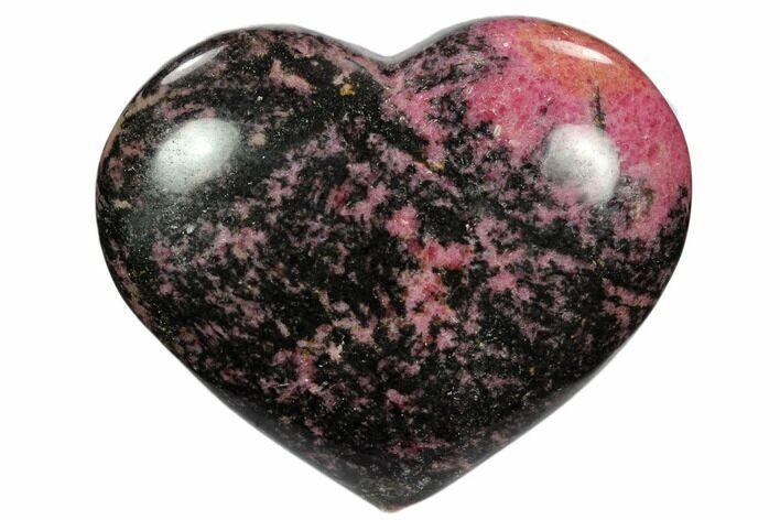 Polished Rhodonite Heart - Madagascar #117360